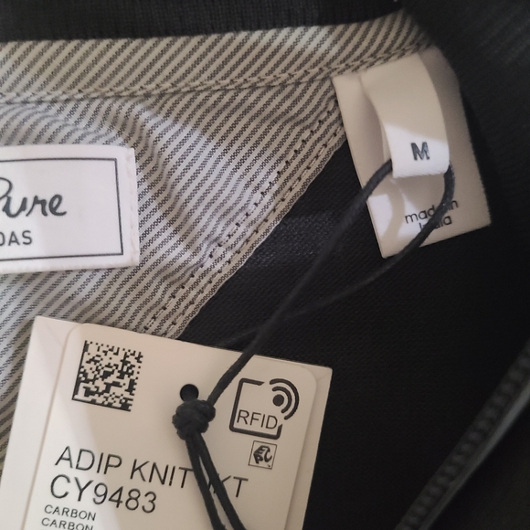 ADIDAS®ADI PURE 🏷️NWT Clean Bonded Sweater/Jacket Blk & Grey Full Zip LUXE M - Picture 14 of 14